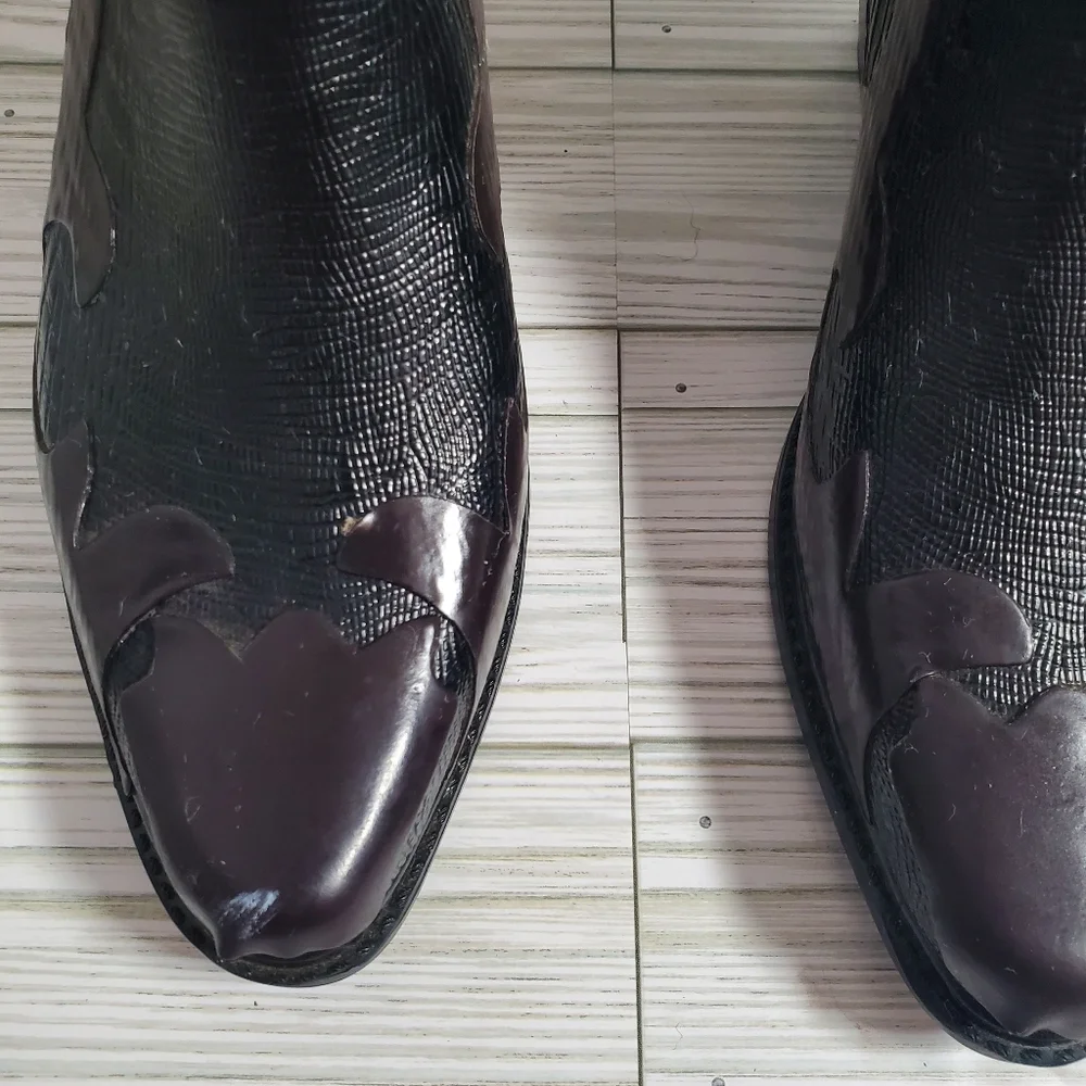 Bonanza Western Rodeo Rubber Dark Womans Boots‎ Size 7